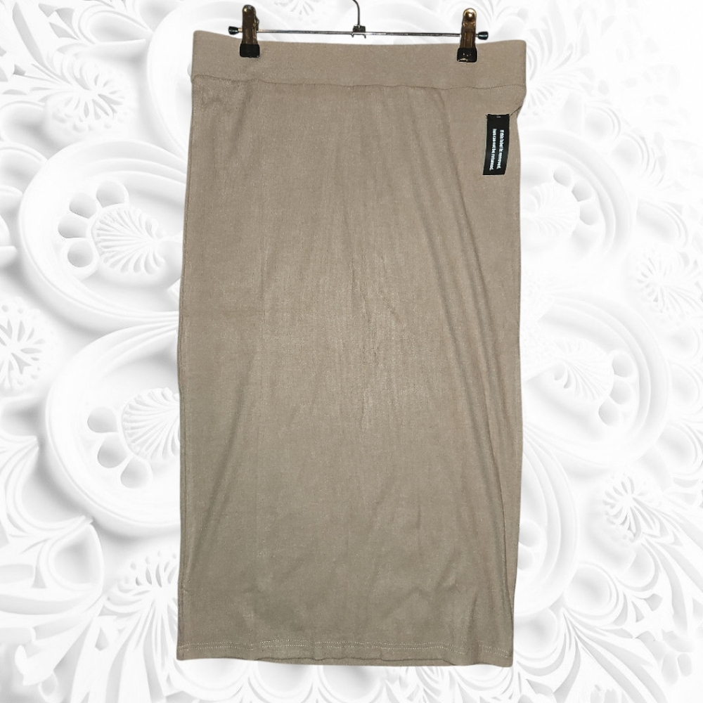 etre-la Elegant Beige Pencil Skirt